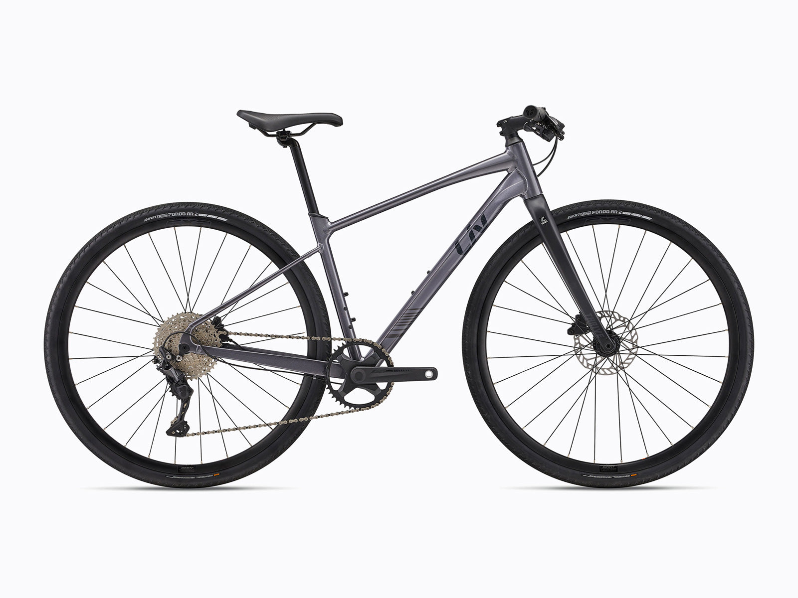 A mountain bike featuring a visible chain and chainring, showcasing its mechanical components and rugged design.